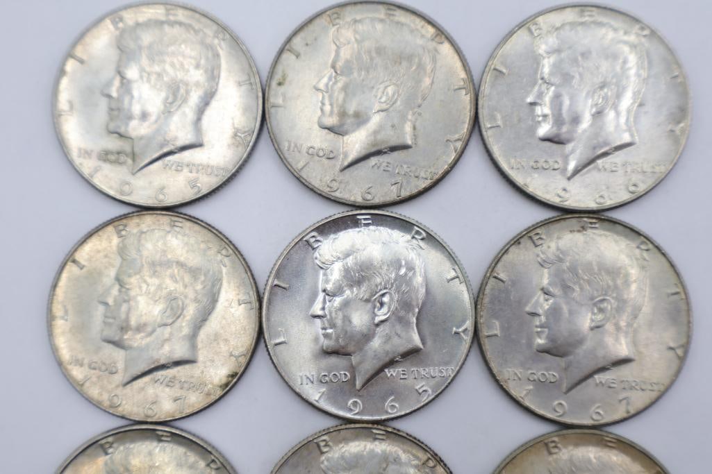 12 Kennedy Half Dollars - 2