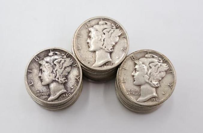30 Mercury Dimes - 2