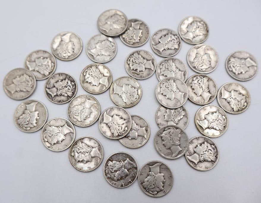 30 Mercury Dimes - 4