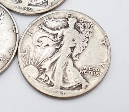 Three Walking Liberty Silver Half Dollars - 2