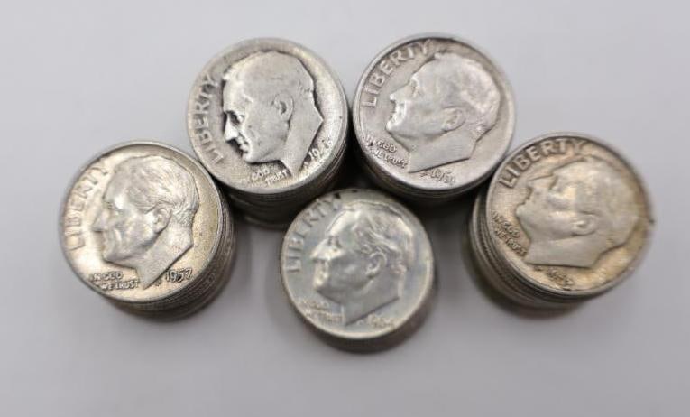 45 Silver Content Roosevelt Dimes - 2