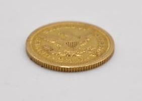 1845 Liberty Head Quarter Eagle Gold Coin - 7
