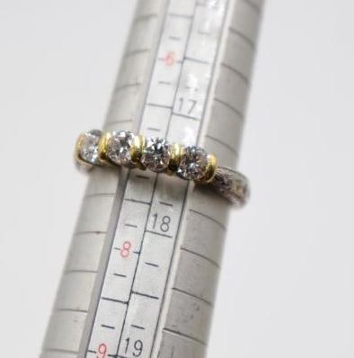 Gorgeous Platinum Two Tone Diamond Ring - 9