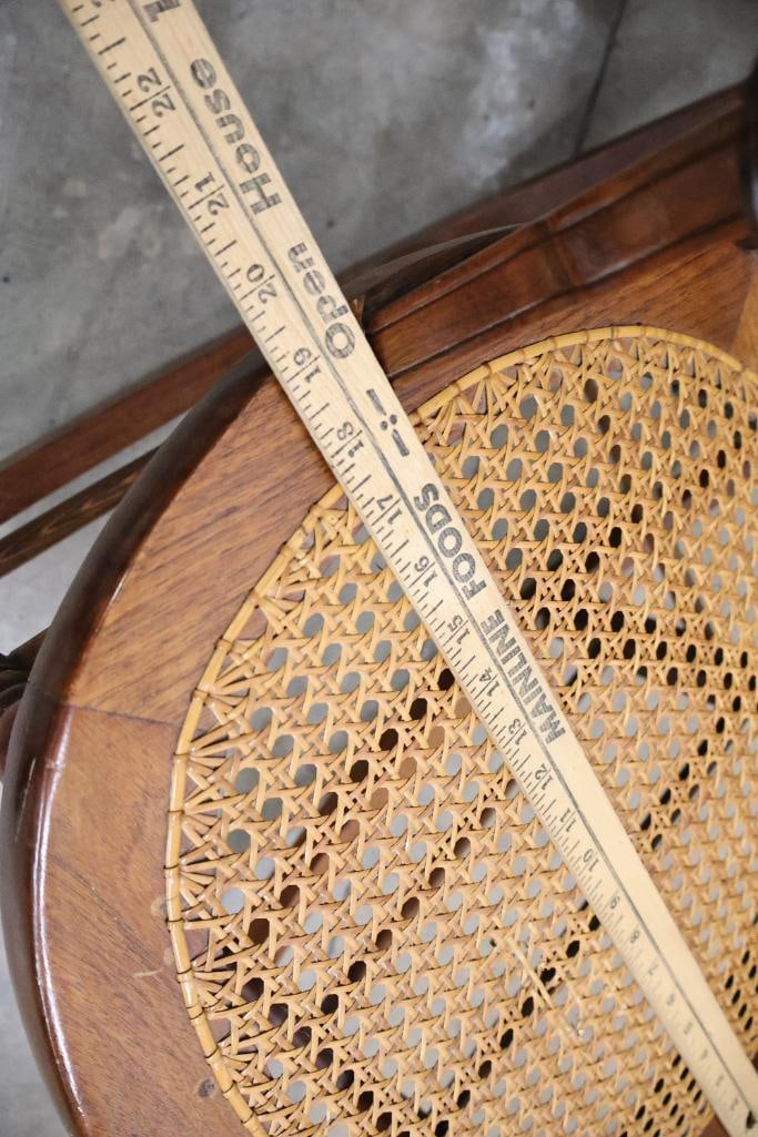 Antique Hand Caned Rocking Chair - 3