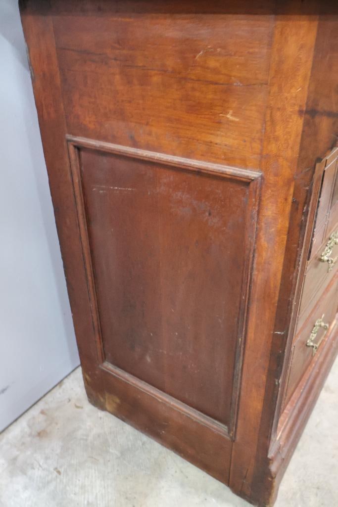 Antique Victorian Sideboard with Marble Top - 10