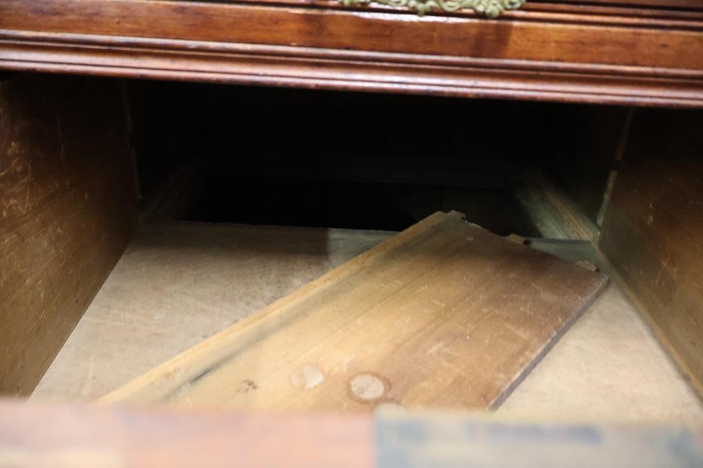 Antique Victorian Sideboard with Marble Top - 18