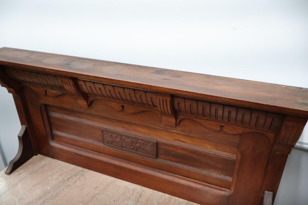 Antique Victorian Sideboard with Marble Top - 7