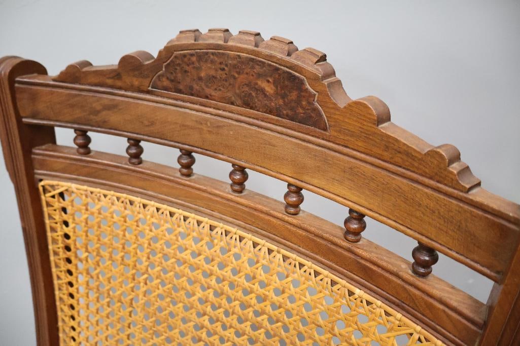 Antique Caned Rocking Chair - 4