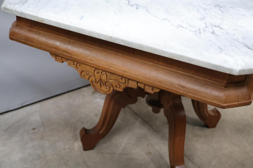 Antique Eastlake Style Victorian Marble Accent Table - 7
