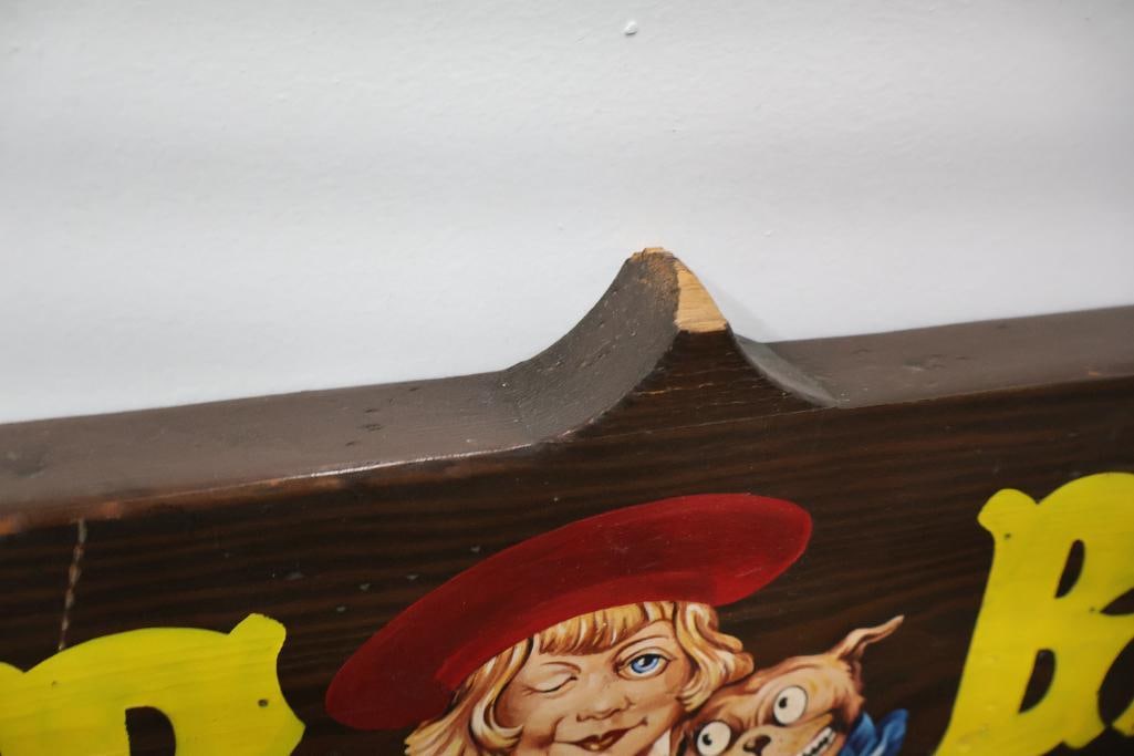 Buster Brown Painted Wood Sign - 7