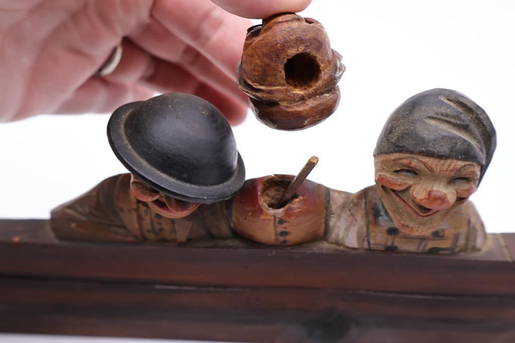 Collection of Vintage German and East European Wood Carved Figures - 9