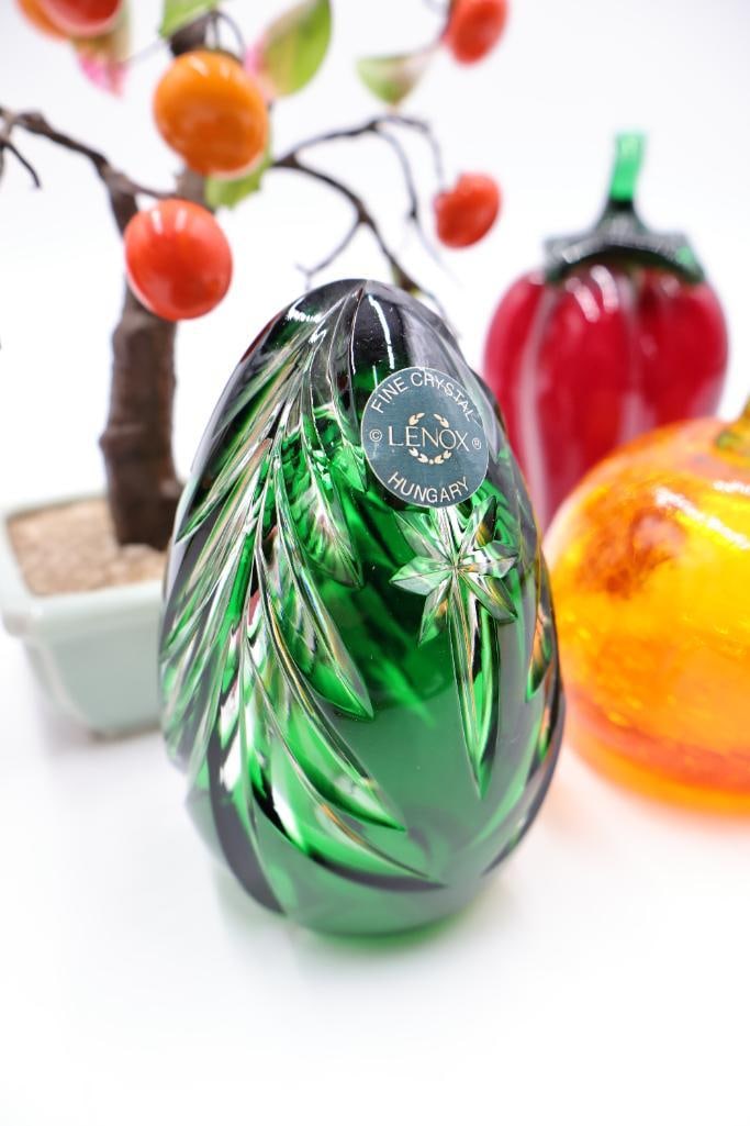Various Glass Fruit and Candies, Including Lenox - 7