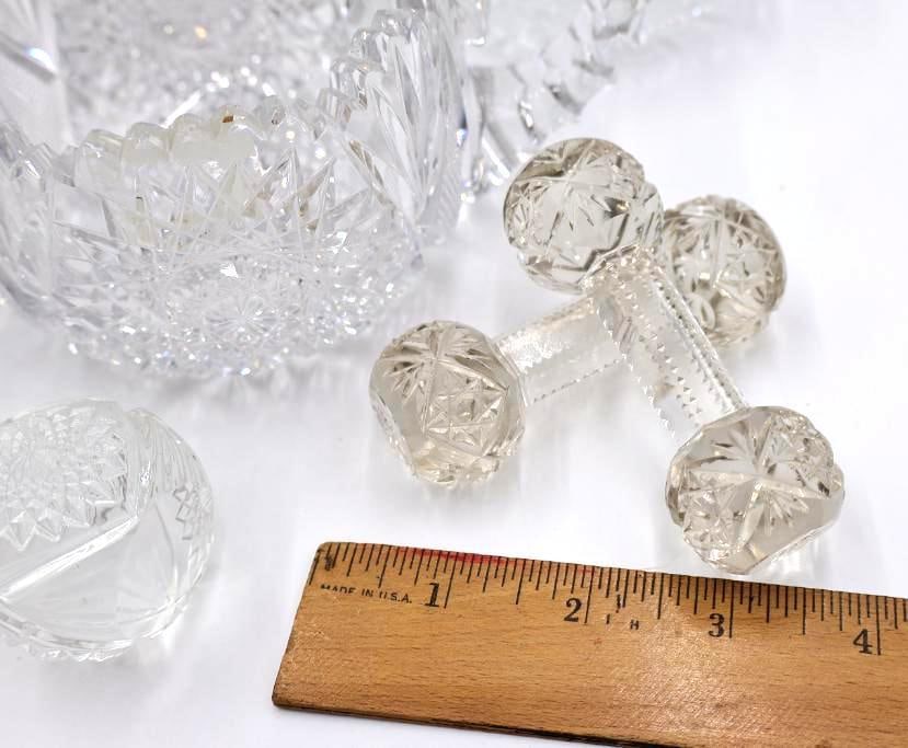 Collection of Vintage Cut Crystal Glass Dishes - 5
