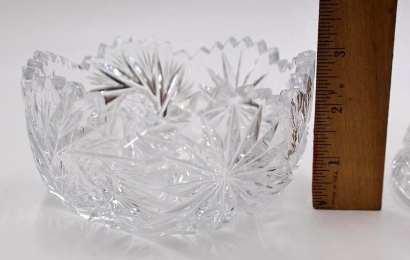 Collection of Vintage Cut Crystal Glass Dishes - 6
