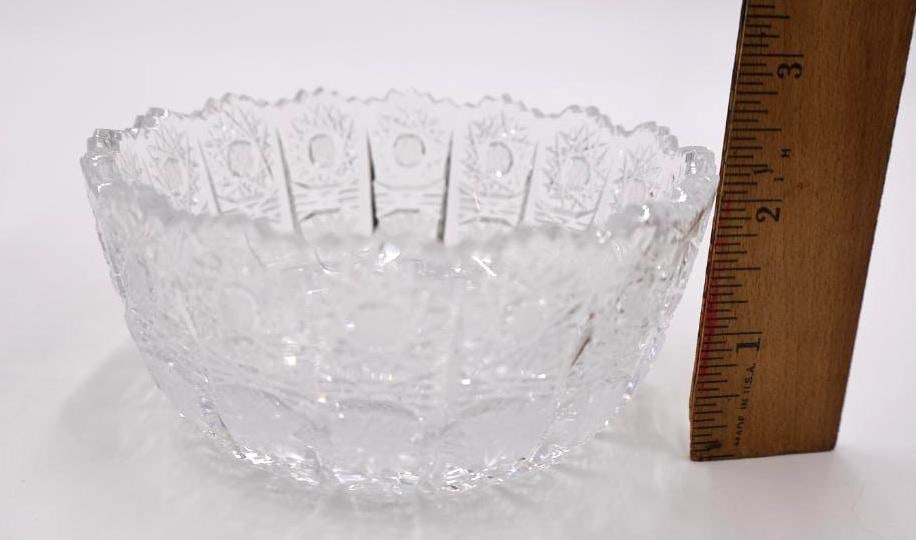 Collection of Vintage Cut Crystal Glass Dishes - 9