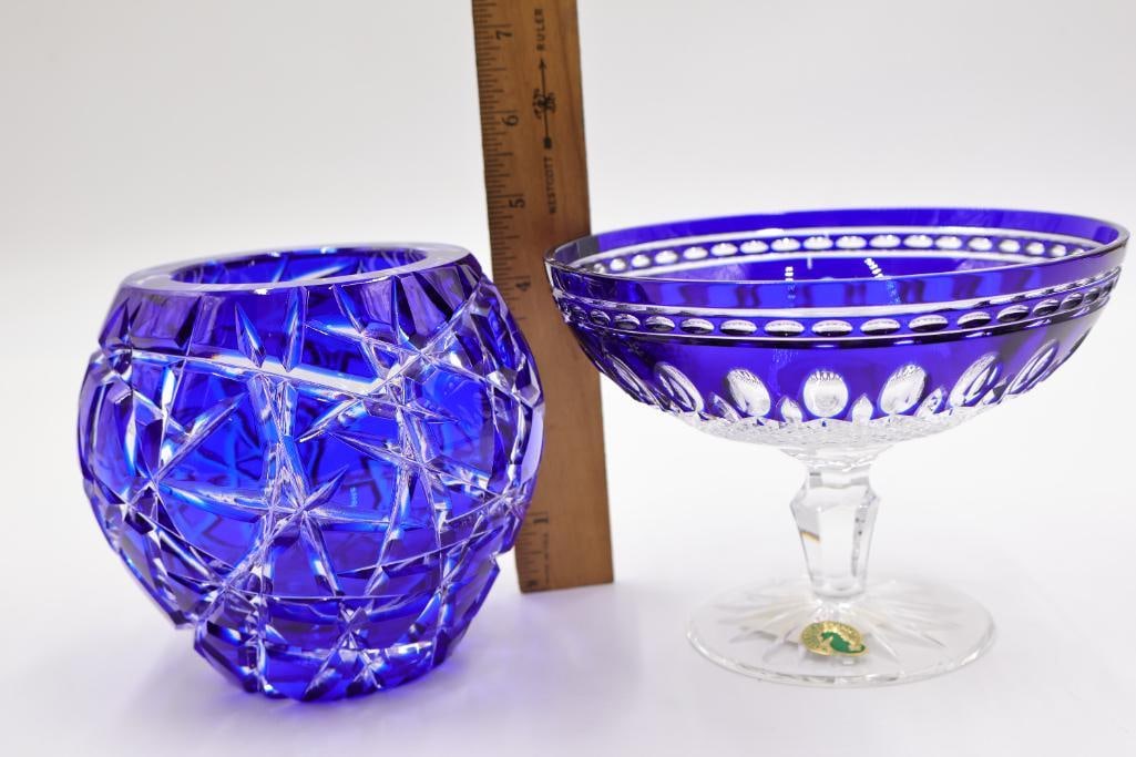 Contemporary Cut-to-Color Cobalt Blue Dishes - 2