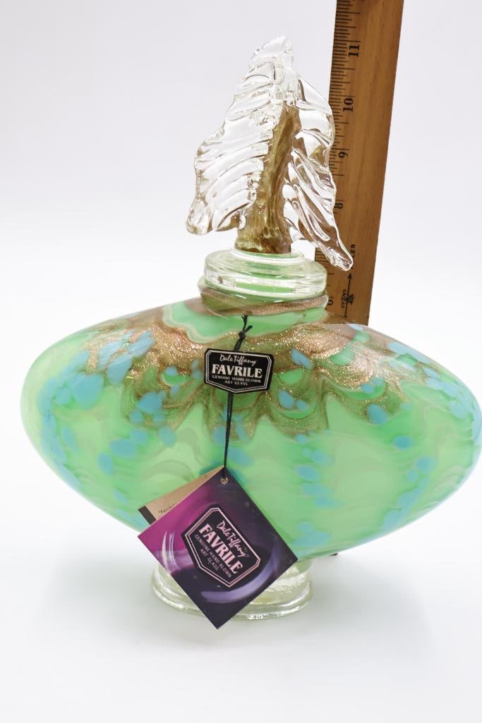 Dale Tiffany Favrile Artisan Large Perfume Bottle - 2