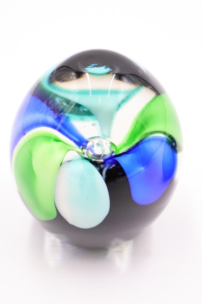 Two Artisan Glass Paperweights - 3