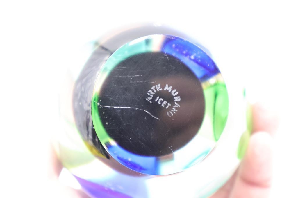 Two Artisan Glass Paperweights - 4