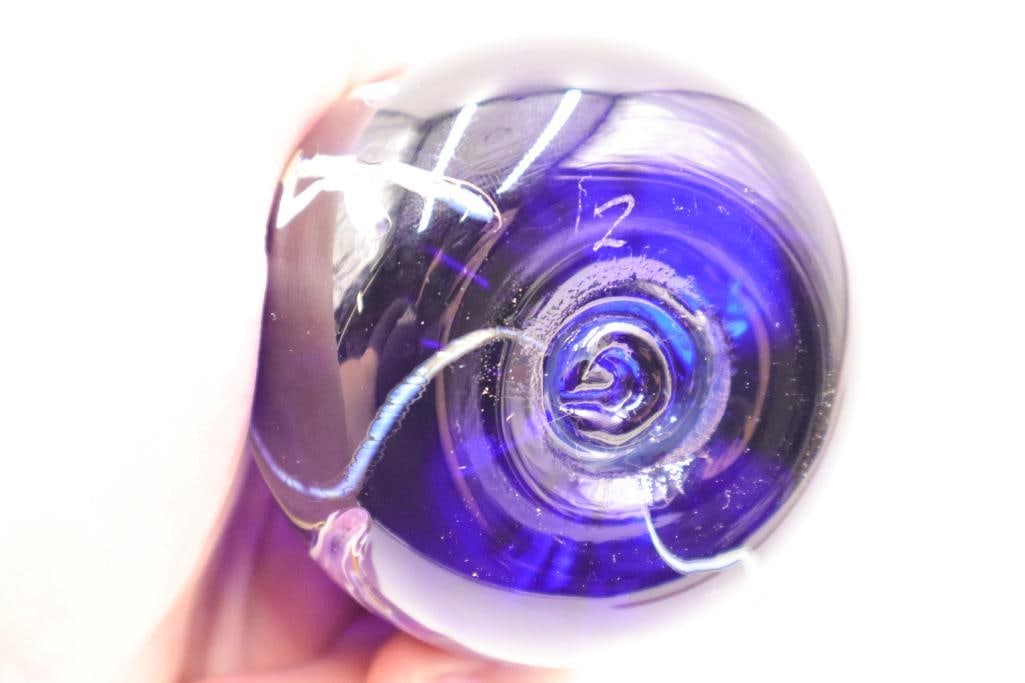 Two Artisan Glass Paperweights - 7