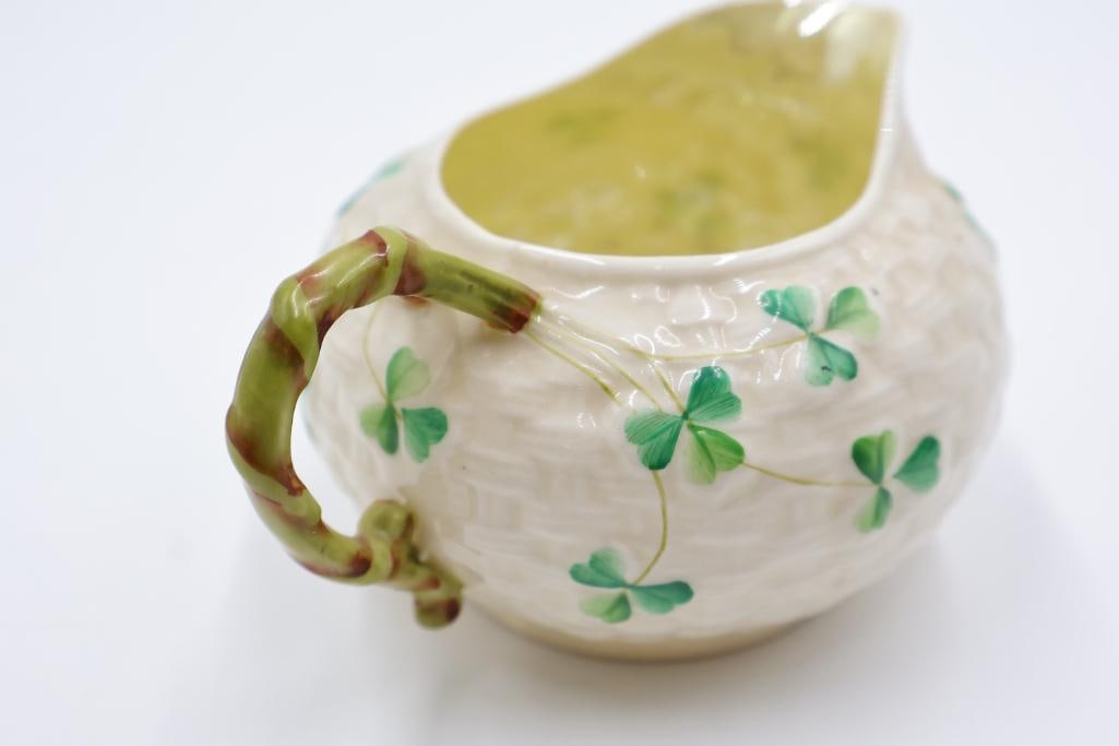 Three Belleek Iconic Shamrock Serving Dishes - 12