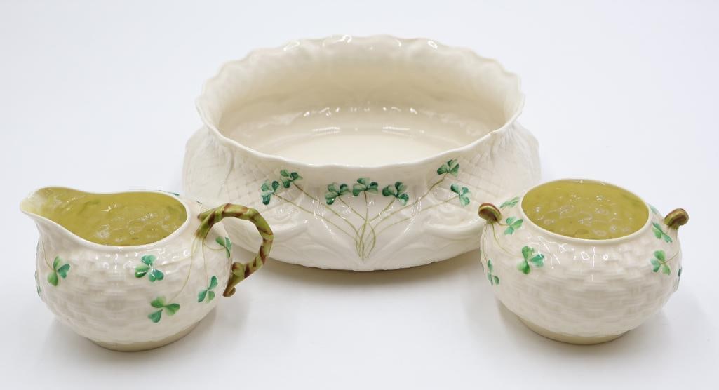 Three Belleek Iconic Shamrock Serving Dishes (1 of 14)