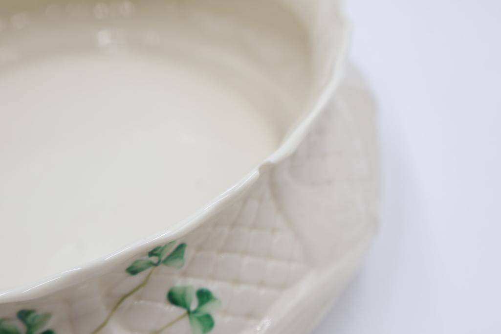 Three Belleek Iconic Shamrock Serving Dishes - 5