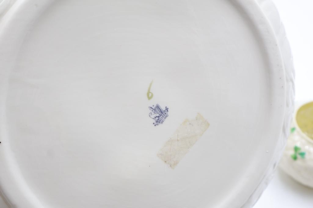 Three Belleek Iconic Shamrock Serving Dishes - 6