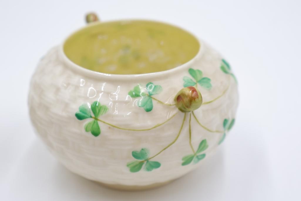 Three Belleek Iconic Shamrock Serving Dishes - 8