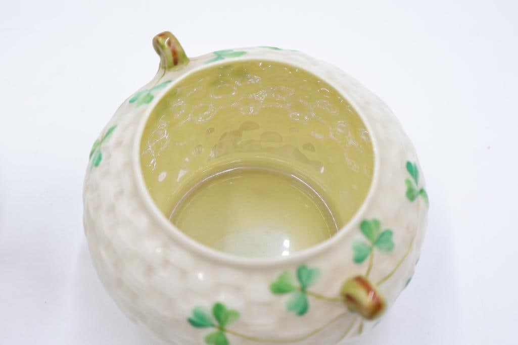 Three Belleek Iconic Shamrock Serving Dishes - 9