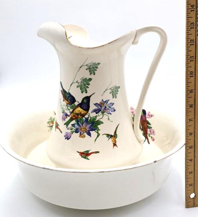 Vintage Floral and Bird Wash Set - 2