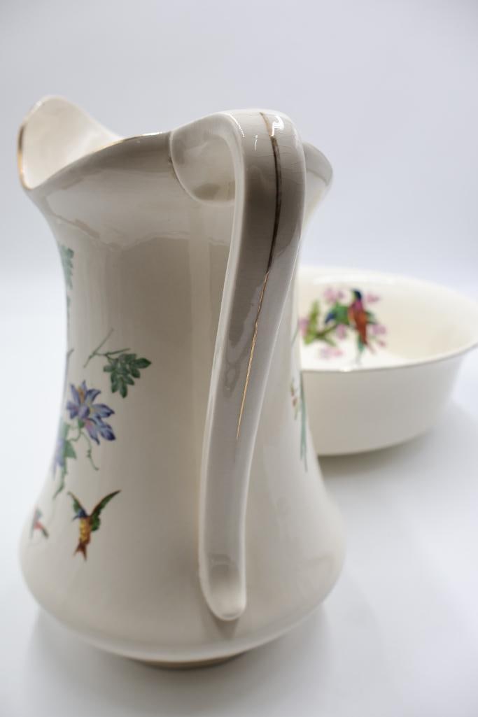 Vintage Floral and Bird Wash Set - 7