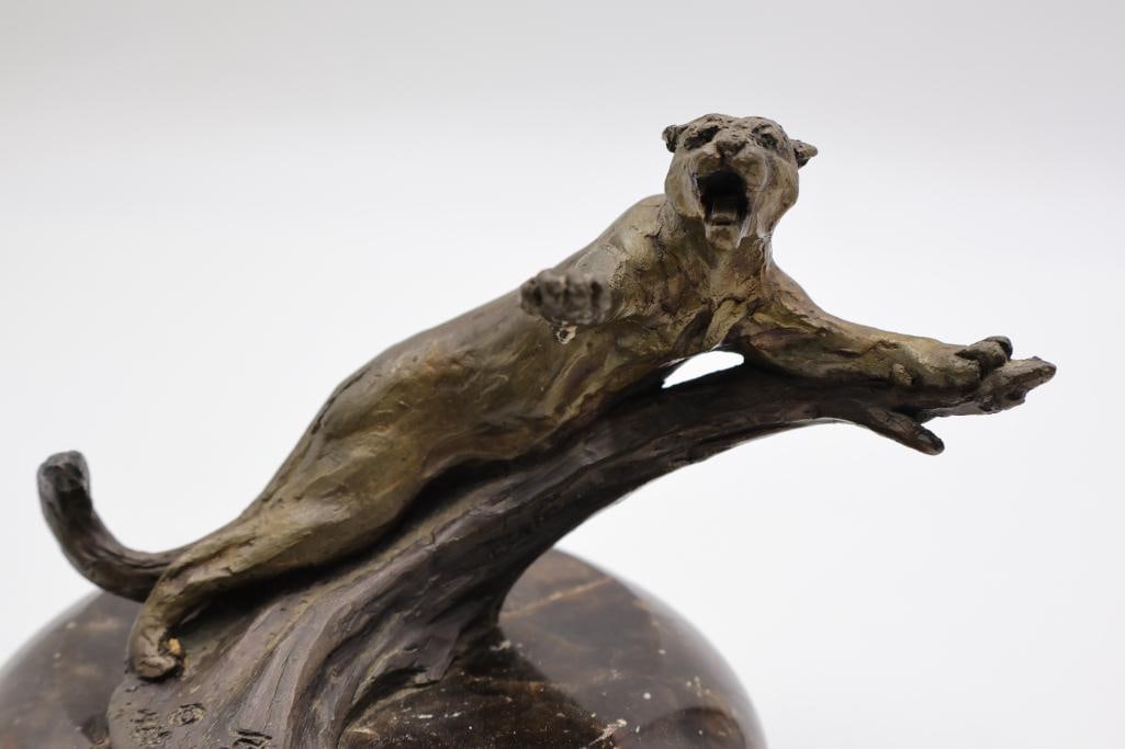 Bronze Hissing Cougar and Alligator Nutcracker - 7