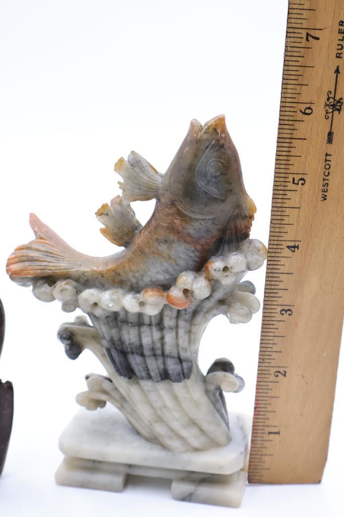 Two Vintage Soapstone Carvings - 2
