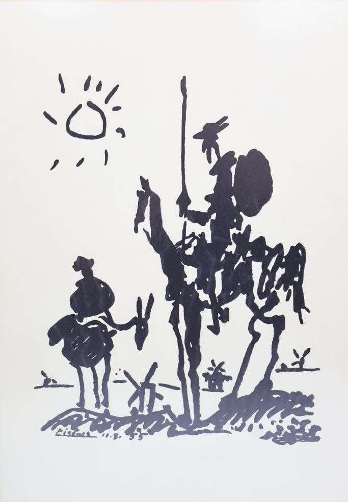 Framed Lithograph titled 'Don Quixote' created originally by Pablo Picasso - 2