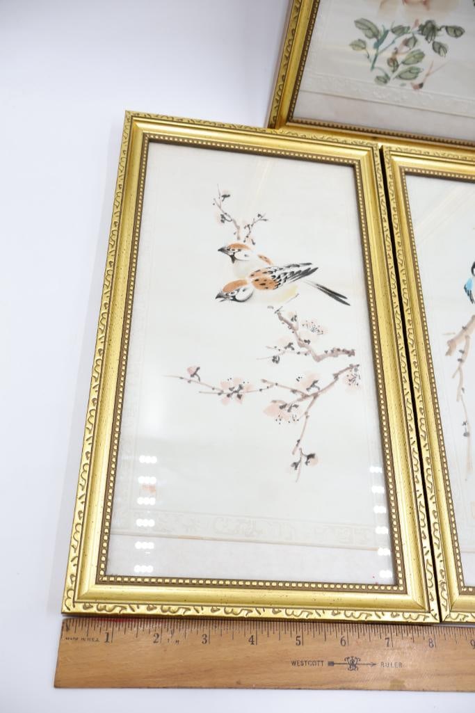 Five Vintage Bird Watercolor - 2