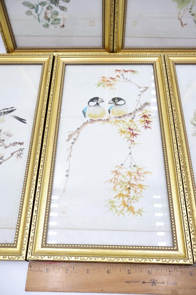 Five Vintage Bird Watercolor - 3