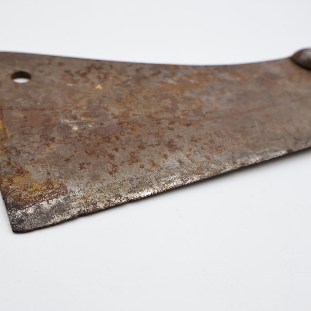 Antique Large Primitive Meat Cleaver - 6