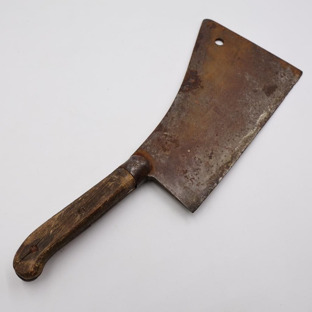 Antique Large Primitive Meat Cleaver - 8