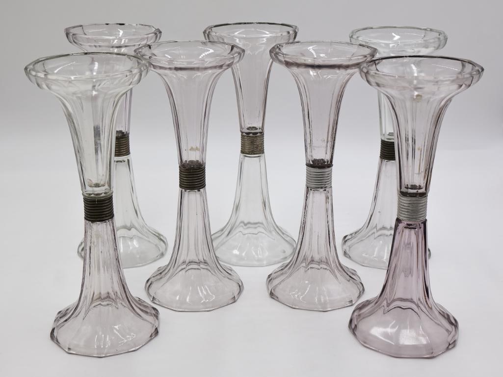 Antique Set of Seven Glass Display Stand Risers - 2