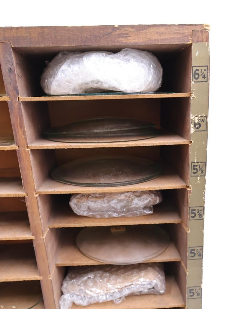 Vintage Watch/Clock Maker Cabinet with Crystals - 13