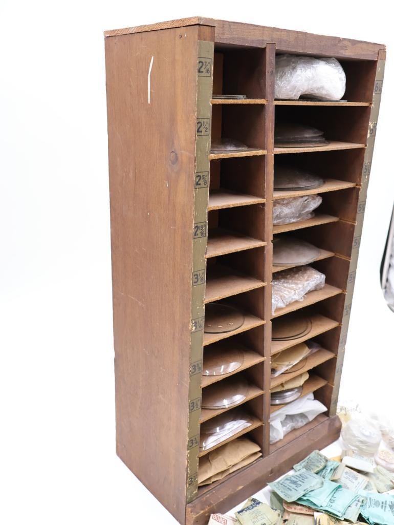 Vintage Watch/Clock Maker Cabinet with Crystals - 15