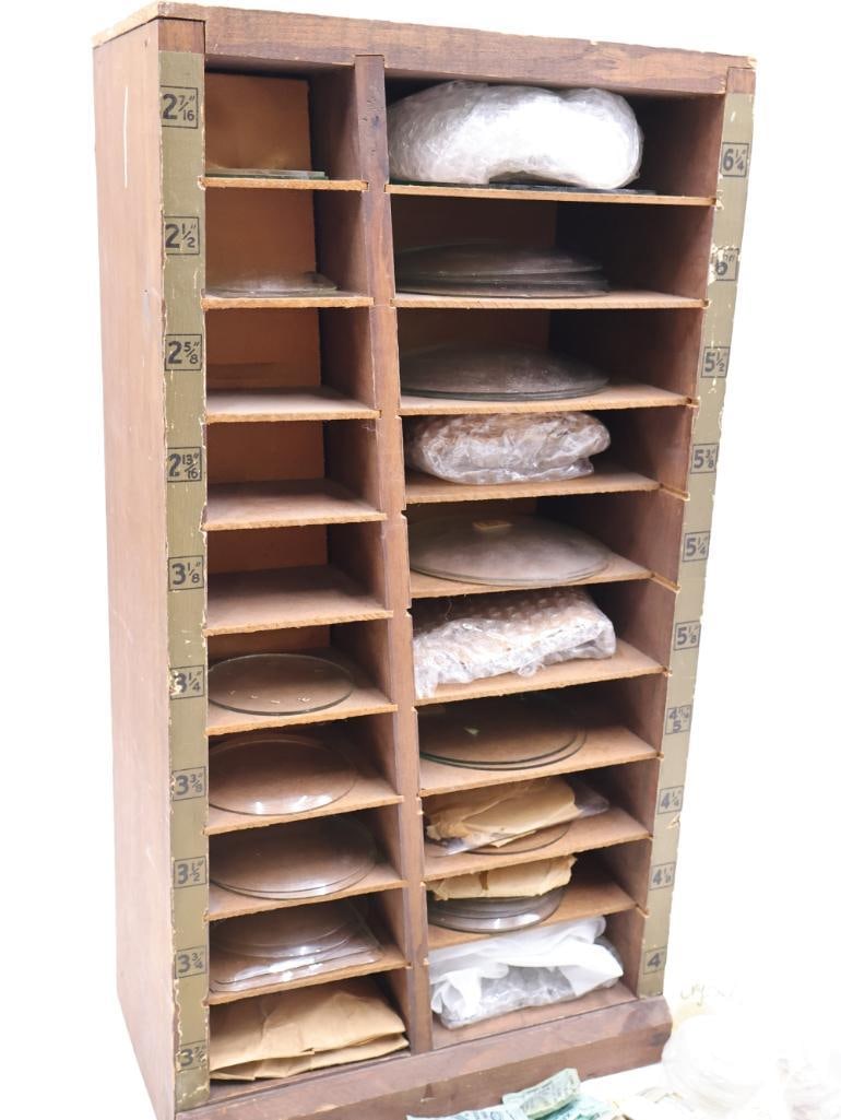 Vintage Watch/Clock Maker Cabinet with Crystals - 7
