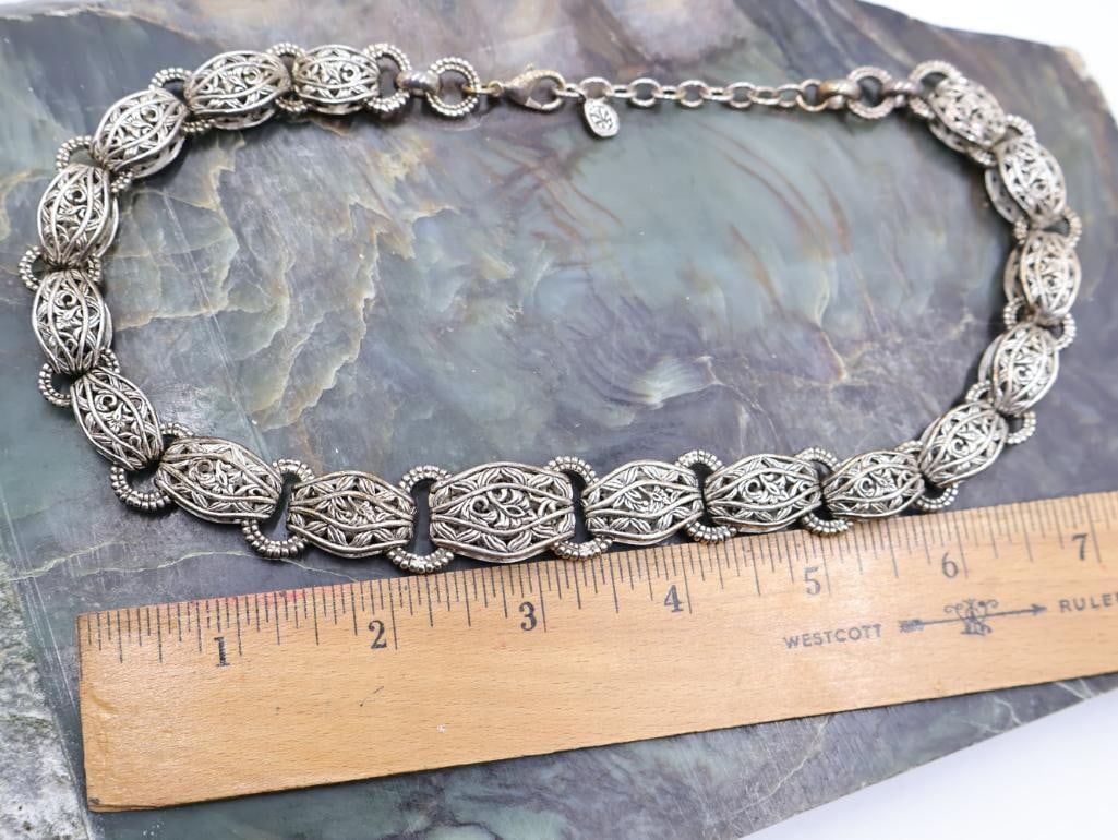 Studio Barse Openwork Silver-Plated Bronze Necklace - 2