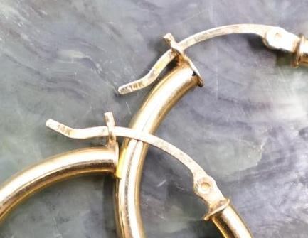 Pair of 14k Gold Hoop Earrings - 3