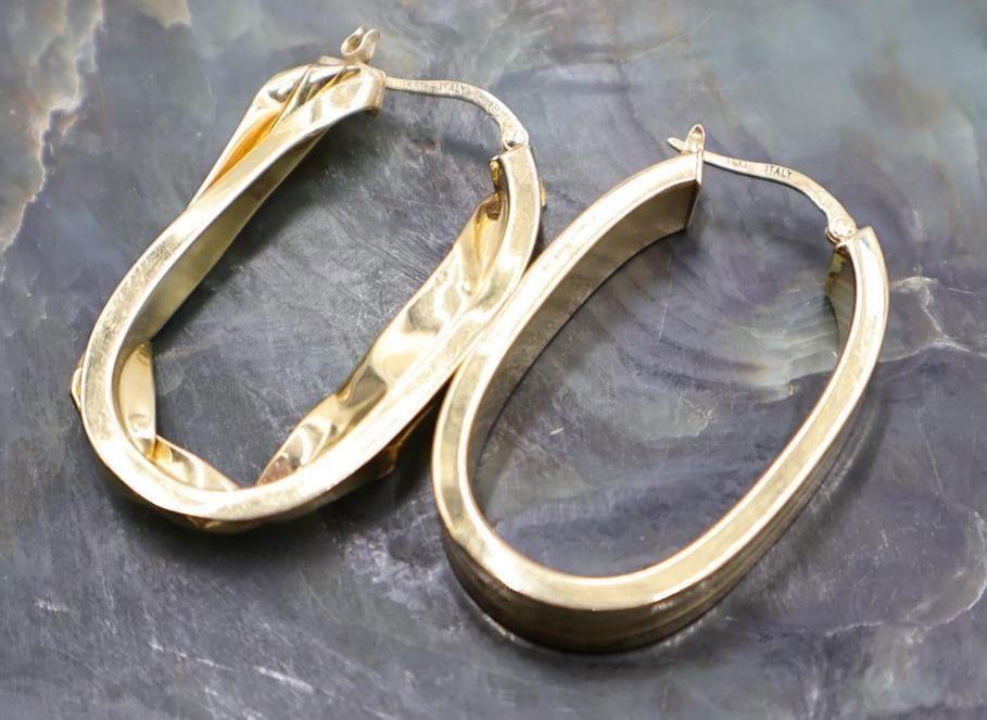 Pair of 14k Gold Earrings - 2