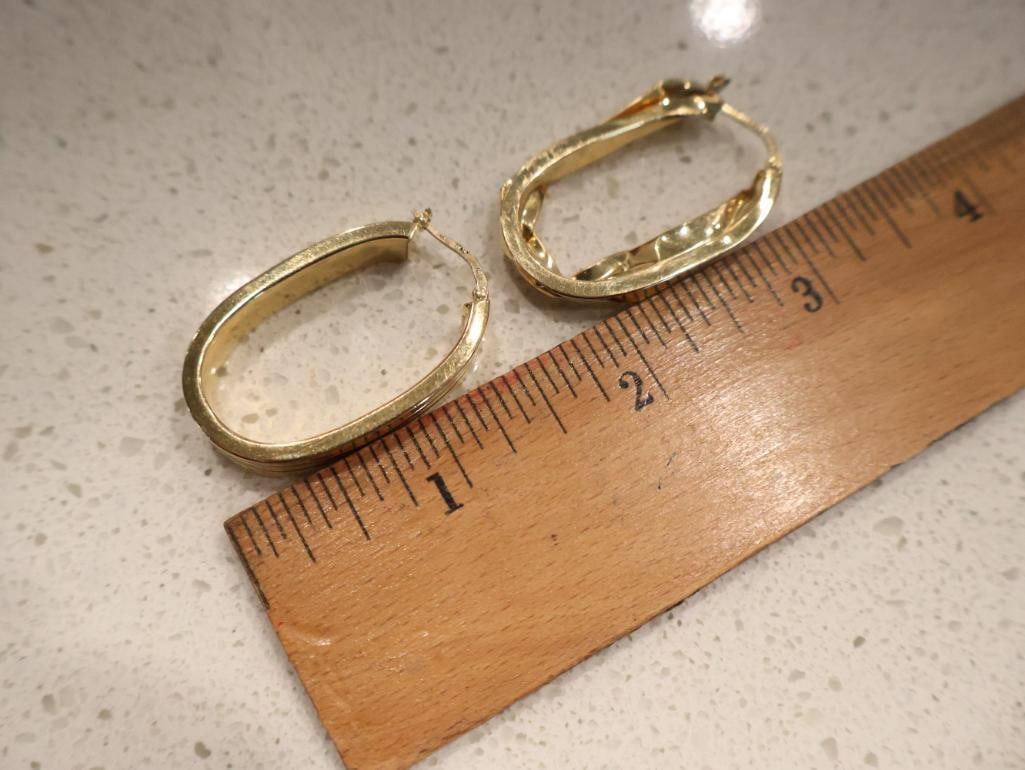 Pair of 14k Gold Earrings - 7