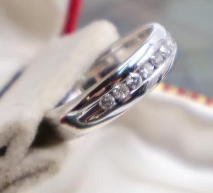 Lovely Modern White Gold with Channel Set Diamonds Ring - 3