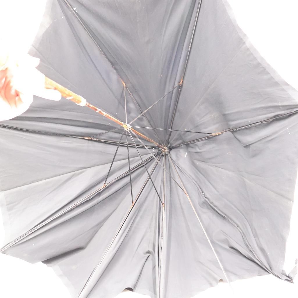 Antique Gold Plated Handle Umbrella - 8