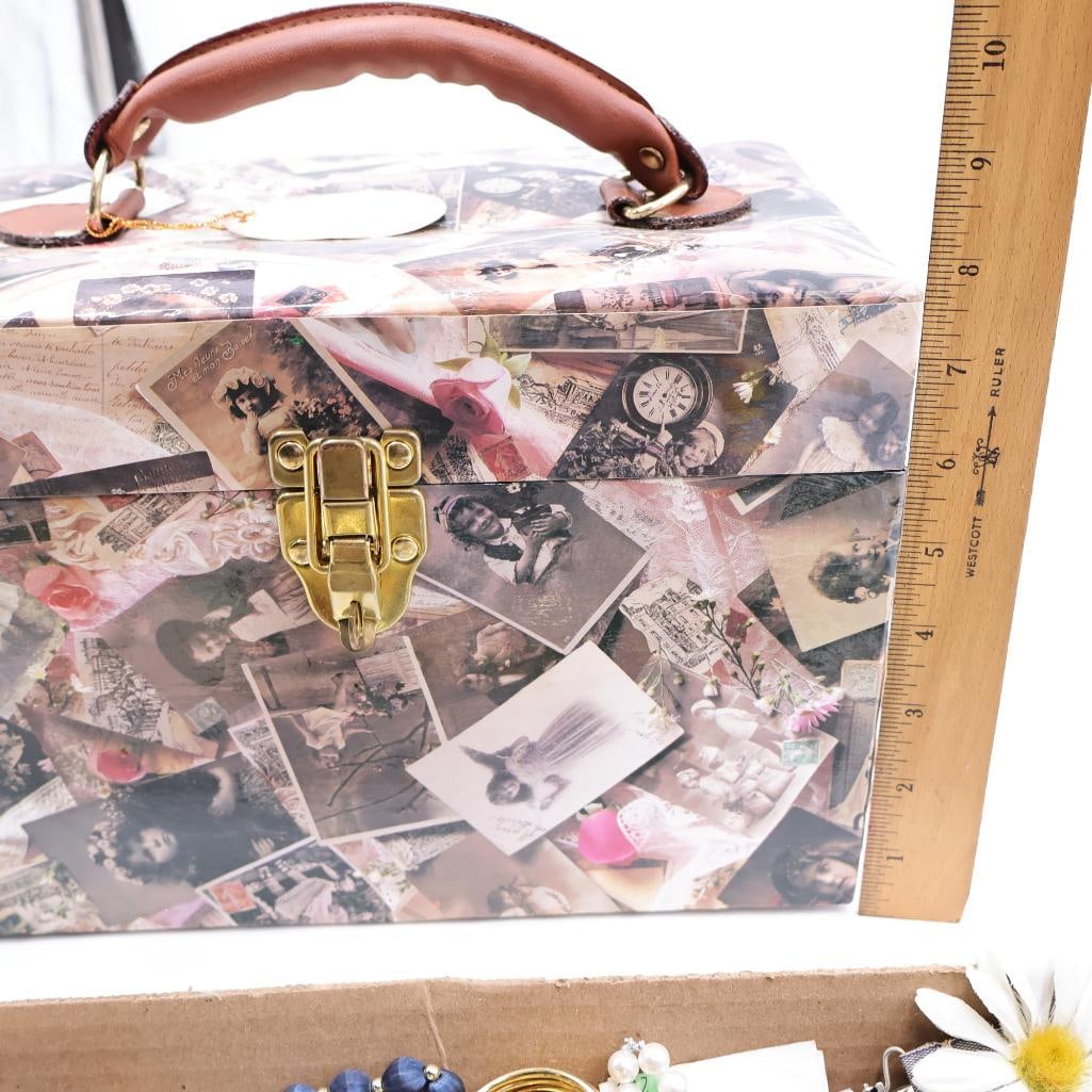 Collection of Costume Jewelry and Case - 7